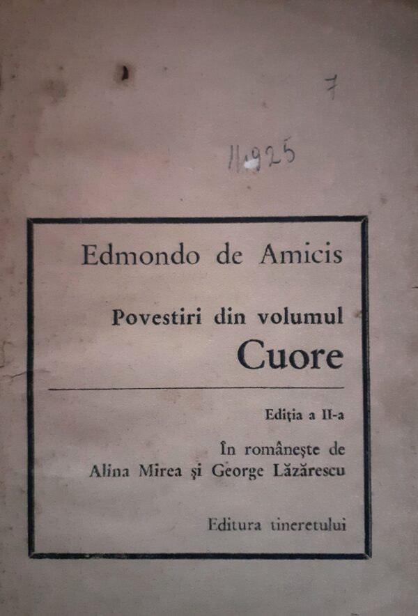 Edmondo de Amicis Povestiri din volumul Cuore