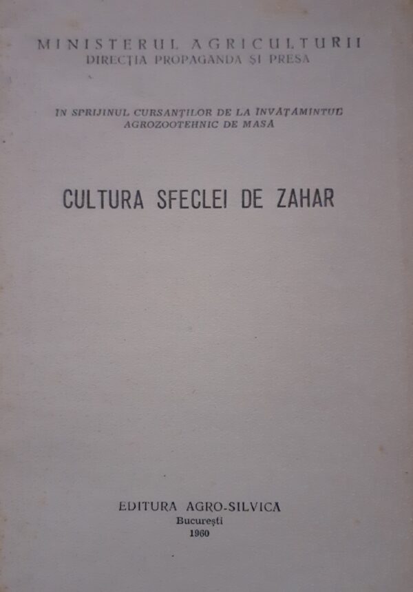 Cultura sfeclei de zahar