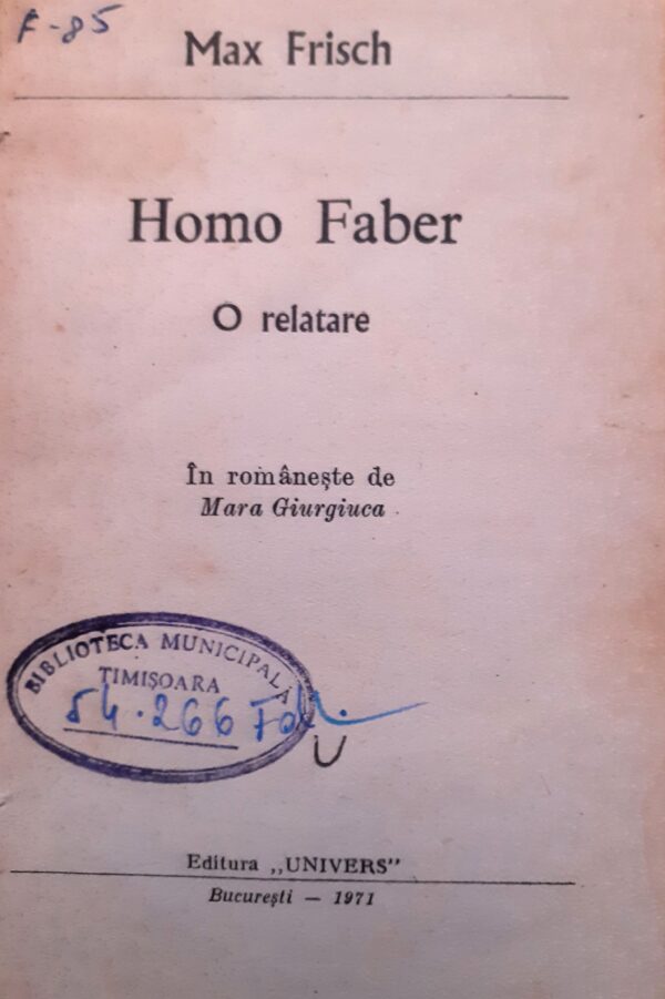 Max Frisch Homo Faber