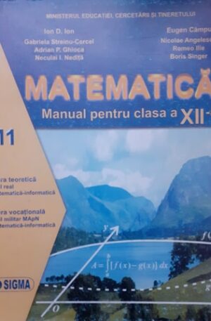 Matematica. Manual pentru clasa a XII-a