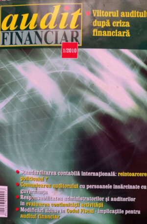 Revista Audit Financiar, anul VIII, nr. 1/2020
