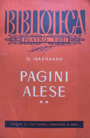 G. Ibraileanu - Pagini alese, vol. 2