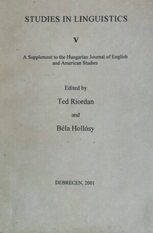 Ted Riordan Studies in linguistics V
