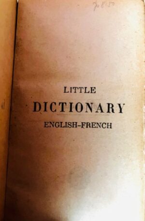 J. Mc. Laughlin Little dictionary english-french