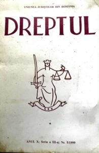 Dreptul. Anul X, seria a III-a, nr. 5/1999